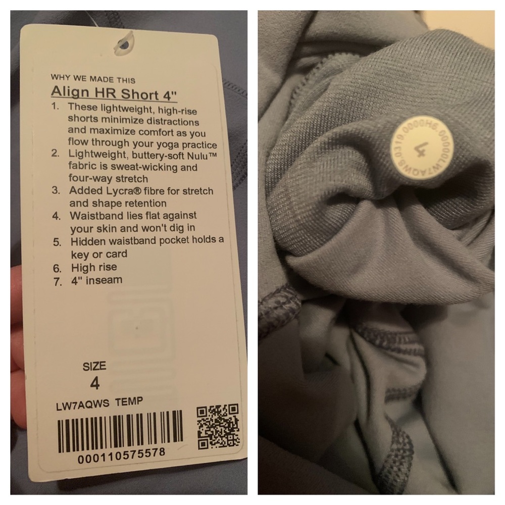🍋🚫SOLD🚫NWT Lululemon Align Short 4”🔥🍋 - Picture 4 of 4